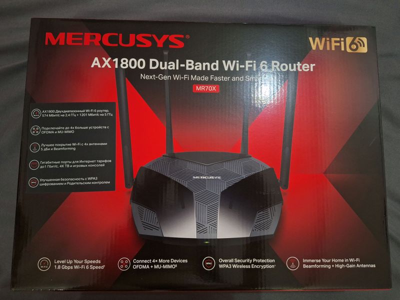 Mercusys, AX1800 Dual-Band Wi-Fi 6 Router Mercusys, AX1800 Dual-Band Wi-Fi 6 Router