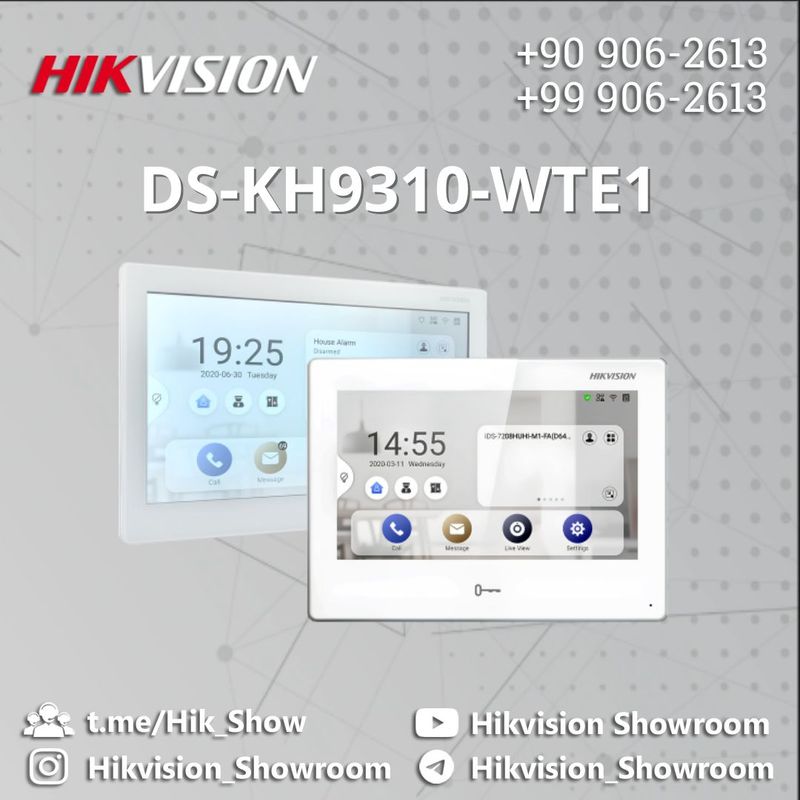 Hikvision domofon. Sensor monitor DS-KH9310-WTE1 Hikvision domofon. Sensor monitor DS-KH9310-WTE1