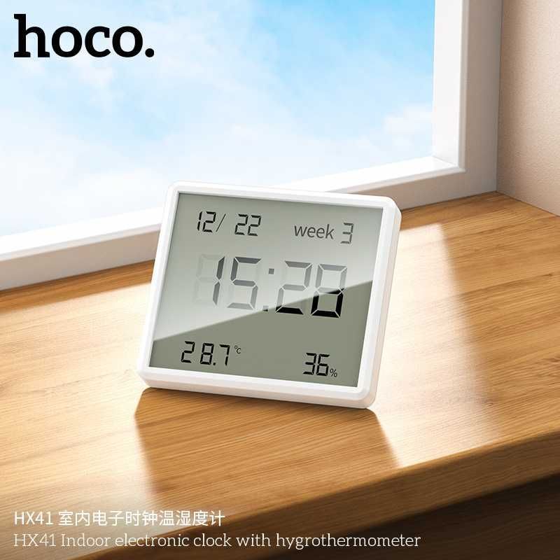 Hoco HX41 Датчик температуры и влажности часы термометр и гигрометр Hoco HX41 Датчик температуры и влажности часы термометр и гигрометр