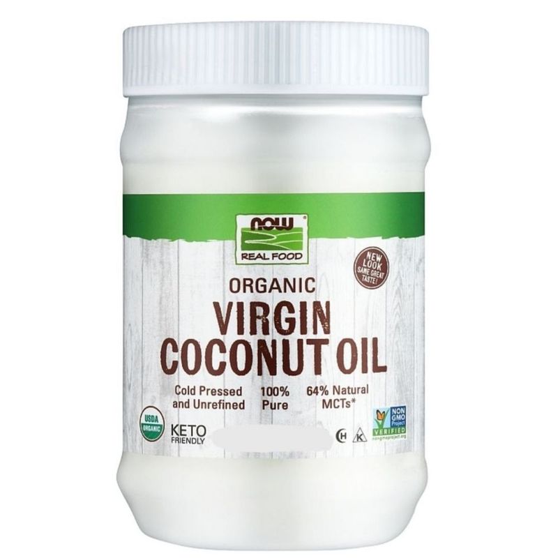 Натуральное кокосовое масло 1.6л Now Foods Organic Virgin Coconut Oil