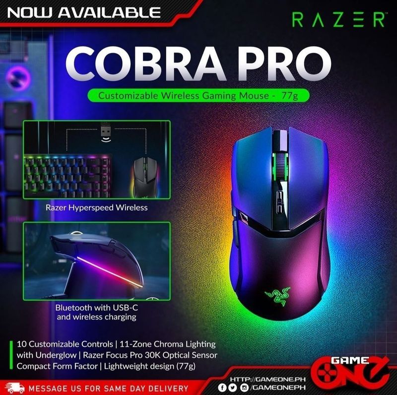 RAZER COBRA PRO Wireless Беспроводная мышка/мышь СКИДКА RAZER COBRA PRO Wireless Беспроводная мышка/мышь СКИДКА