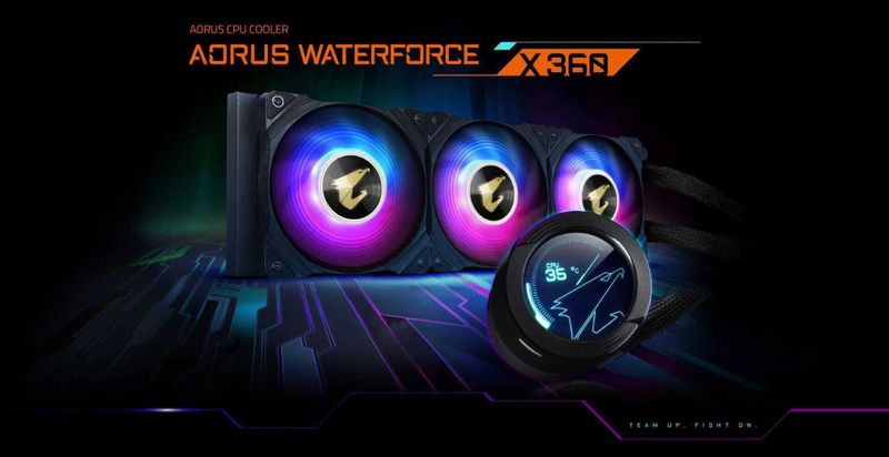 Система охлаждения GIGABYTE Aorus WATERFORCE X360 Система охлаждения GIGABYTE Aorus WATERFORCE X360
