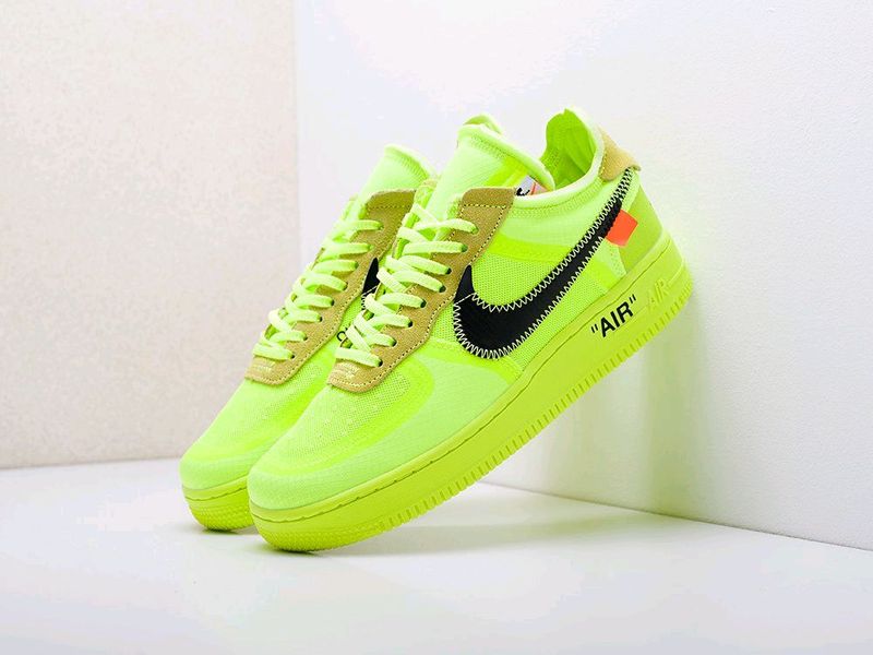 Кроссовки Nike Air Force 1 Low x Off White 'Volt' Кроссовки Nike Air Force 1 Low x Off White 'Volt'