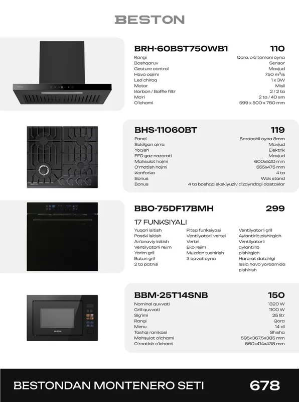 Комплекты для Кухни Beston Официальный Дилер