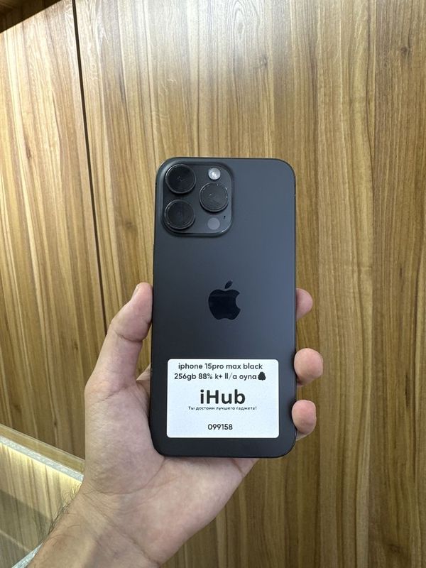 iphone 15pro max black 256gb 88% LL/A