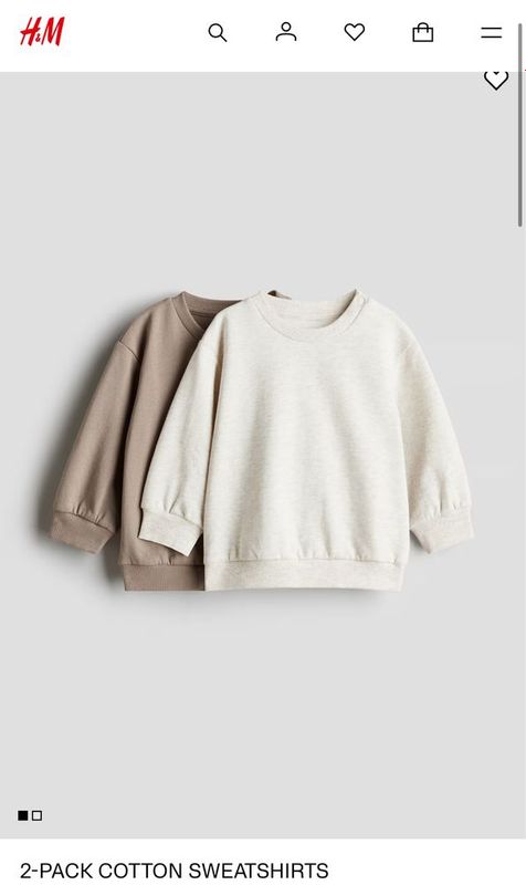 Толстовки из хлопка H&M, 1,5-2 года, новые