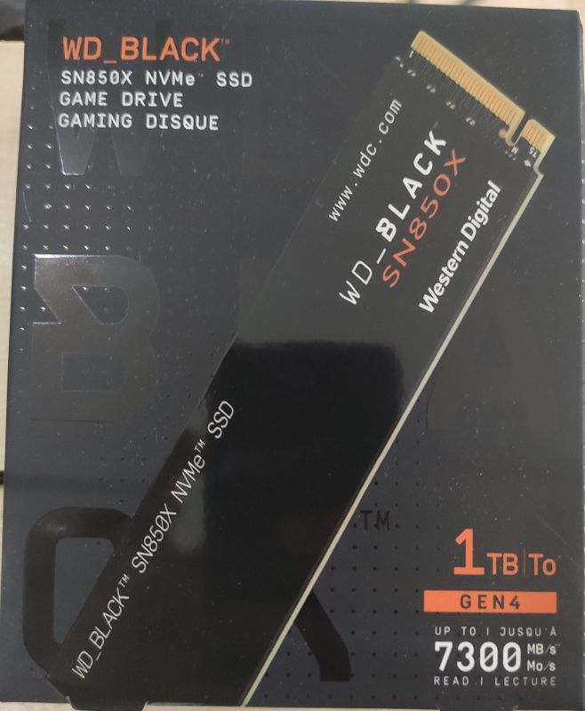 SSD nvme WD black Sn850x 1TB