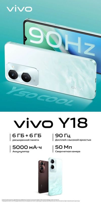 Новый запечатанный VIVO Y18