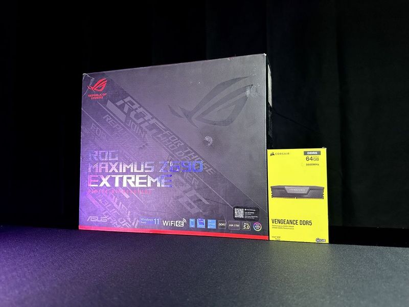 Комплект Corsair Vengeance 2x32GB + Asus ROG Maximus Z690 Extreme WiFi