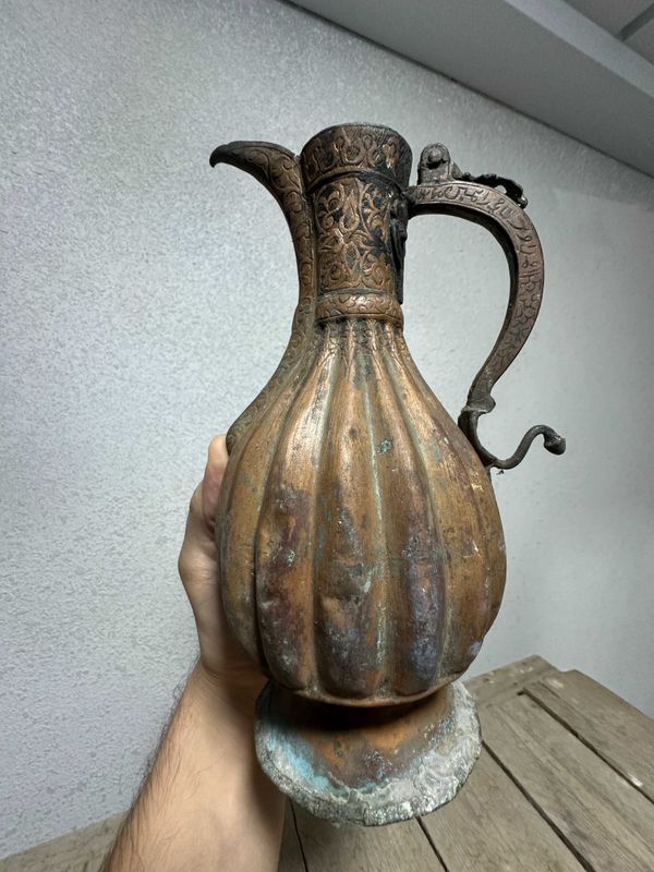 Старинный Медный Кувшин Старинный Медный Кувшин