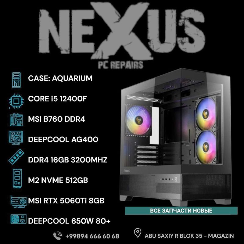 NEW KOMPYUTER Core i5-12400F/DDR4 16GB/RTX 5060Ti 8Gb NEW KOMPYUTER Core i5-12400F/DDR4 16GB/RTX 5060Ti 8Gb
