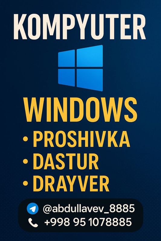 Kompyuter windows driver proshivka programma qilish xizmati Kompyuter windows driver proshivka programma qilish xizmati