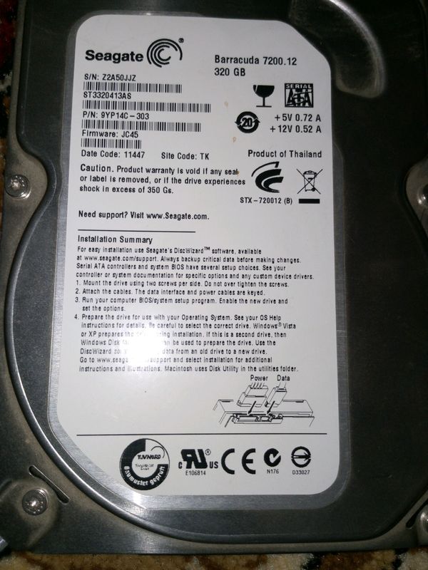 HDD накопитель 320гб