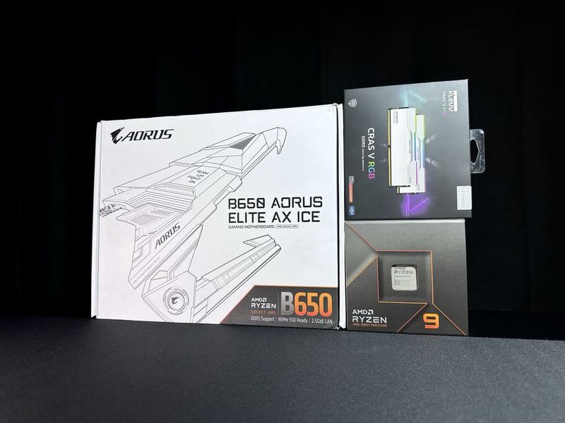 AMD Ryzen 9 7900X+ Klevv Cras RGB 64GB + Gigabyte B650 Aorus Elite Ice