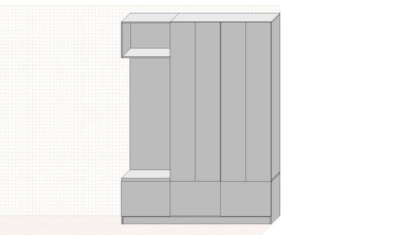 3D dizaynda xona interyeriga mebel chizmalari