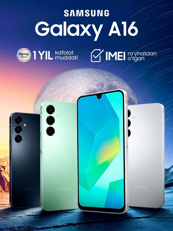 Samsung A 16 165$ RASMIY Kafolat Nasiya Bor Samsung A 16 165$ RASMIY Kafolat Nasiya Bor