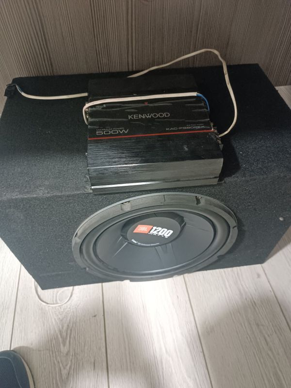 JBL 1200 w + qutisi +Usilitel kenWood 500w