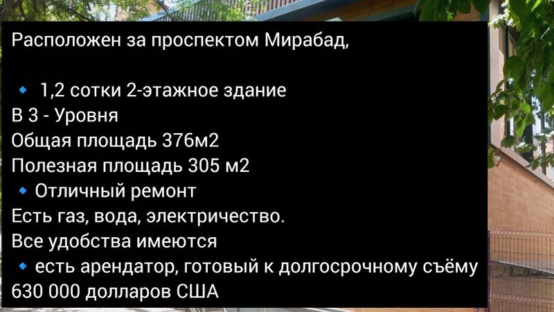 За Мирабадским проспектом 3 Уровня 376 м2