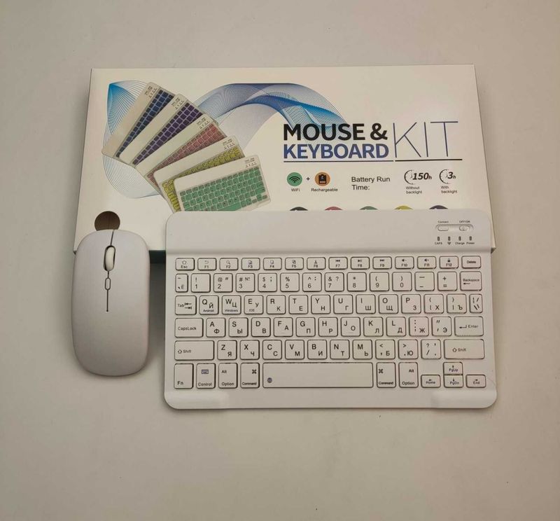 Беспроводная BT Keyboard Mouse 10" для Android IOS Windows, klaviatura