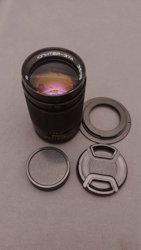 объектив Юпитер 37А 135mm f/3.5 + Canon -M42 адаптер