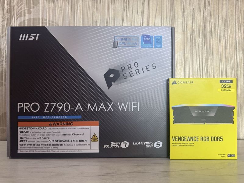 Комплект MSI PRO Z790A MAX WIFI7 | Corsair Vengeance RGB 2X16GB 6000 Комплект MSI PRO Z790A MAX WIFI7 | Corsair Vengeance RGB 2X16GB 6000