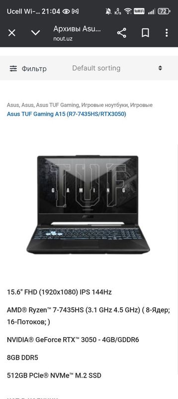 Asus Tuf Gaming A15 Asus Tuf Gaming A15