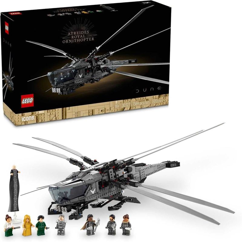 LEGO Icons 10327 Dune Atreides Royal Ornithopter из фильма «Дюна» LEGO Icons 10327 Dune Atreides Royal Ornithopter из фильма «Дюна»