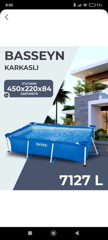 Intex basseyn 450×220×84sm 7140 L Intex basseyn 450×220×84sm 7140 L
