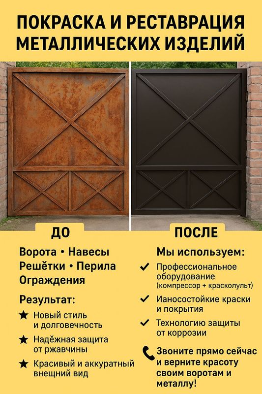 Покраска Ворот Реставраци