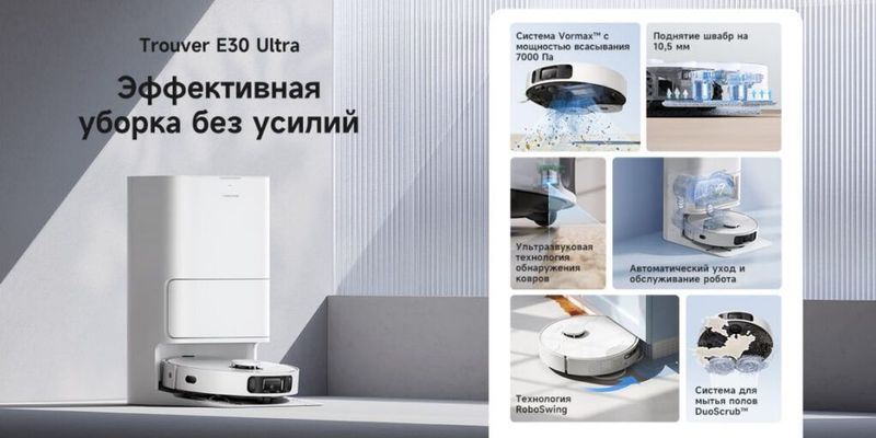 Цена Реальная!!! Dreame Trouver E30 Ultra Робот пылесос Цена Реальная!!! Dreame Trouver E30 Ultra Робот пылесос