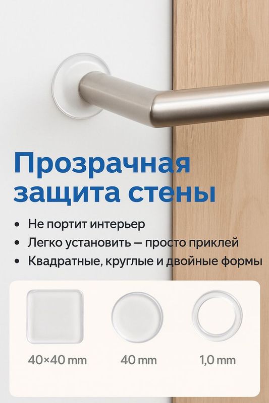 Силиконовый амортизатор для дверей — защита стены от ударов ручки Силиконовый амортизатор для дверей — защита стены от ударов ручки