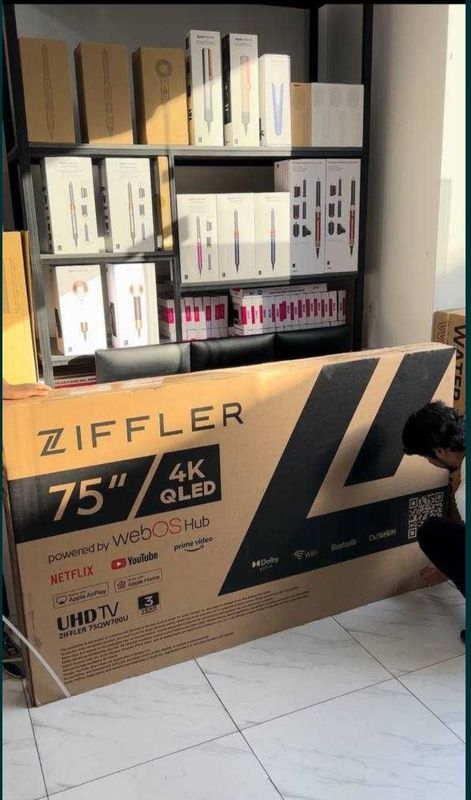 Телевизор Ziffler 75/65 Smart TV WebOS hub доставка бесплатно