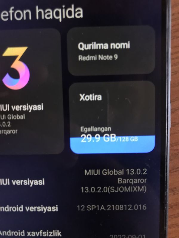 Srochni sotiladi redmi not 9 Srochni sotiladi redmi not 9