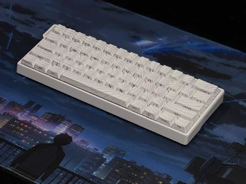 AULA Win60HE Max – White Contour Side Print edition gaming magnit key AULA Win60HE Max – White Contour Side Print edition gaming magnit key