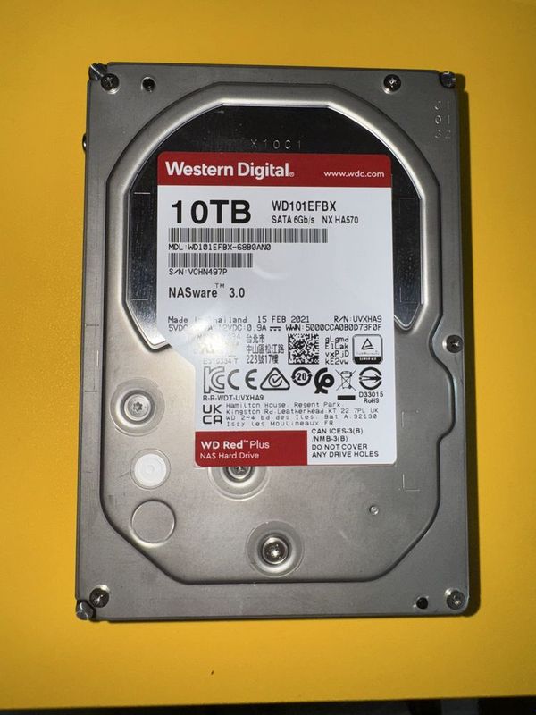 WD Red Plus 10TB NAS Internal Hard Drive HDD 7200 RPM