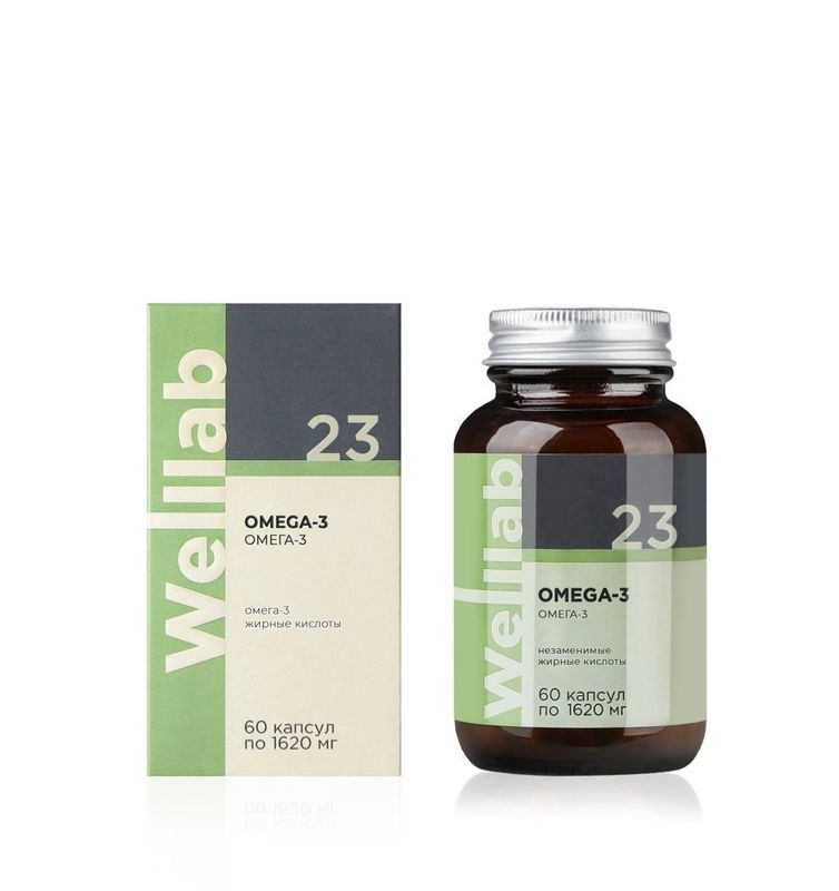 Yuqori kontsentratsiyali omega-3 li Welllab OMEGA-3 BFQ, 60 ta kapsula Yuqori kontsentratsiyali omega-3 li Welllab OMEGA-3 BFQ, 60 ta kapsula