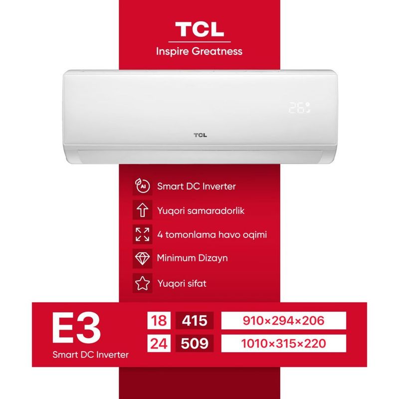 Кондиционер TCL 12 E series