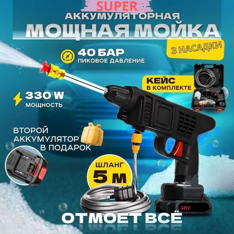 Mini elektron karcher - mashinani tez va oson yuvish uchun Mini elektron karcher - mashinani tez va oson yuvish uchun