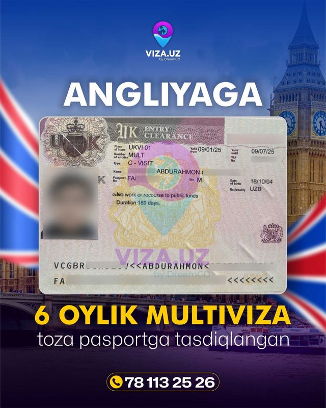 Angliyaga Sayohat Vizasi