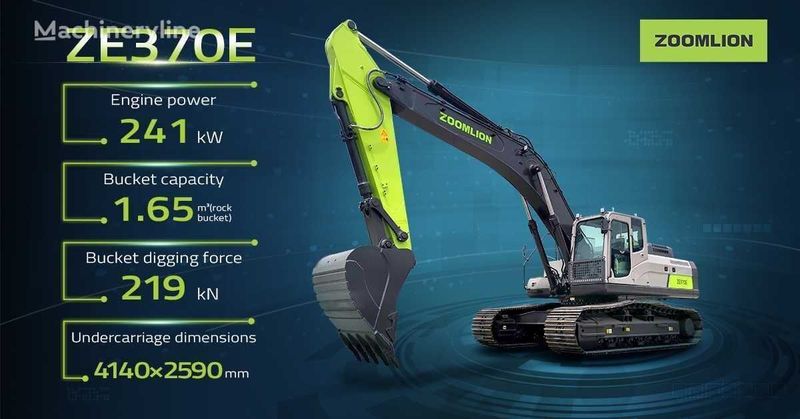 Экскаватор гусеничный Zoomlion ZE 370E, Ковш: 1,9 куб метр. В наличии