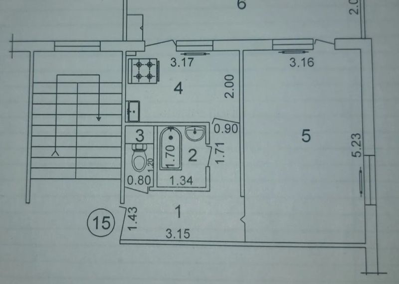 Продажа 1-комнатной на Хумоюн, чистая, балкон 2*6