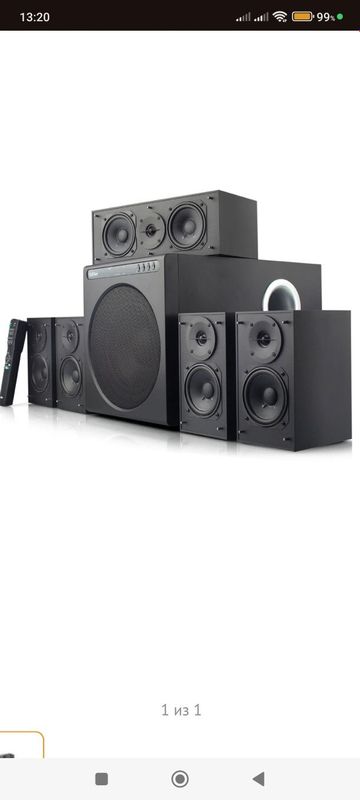 Колонки Edifier 5.1 DA 5000 Pro Black [5x12W+ Subwoofer 60W Колонки Edifier 5.1 DA 5000 Pro Black [5x12W+ Subwoofer 60W