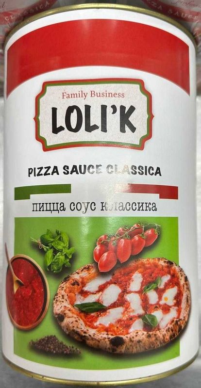 Пицца соус ТМ LOLIK классика ж/б 4,1 кг Пицца соус ТМ LOLIK классика ж/б 4,1 кг