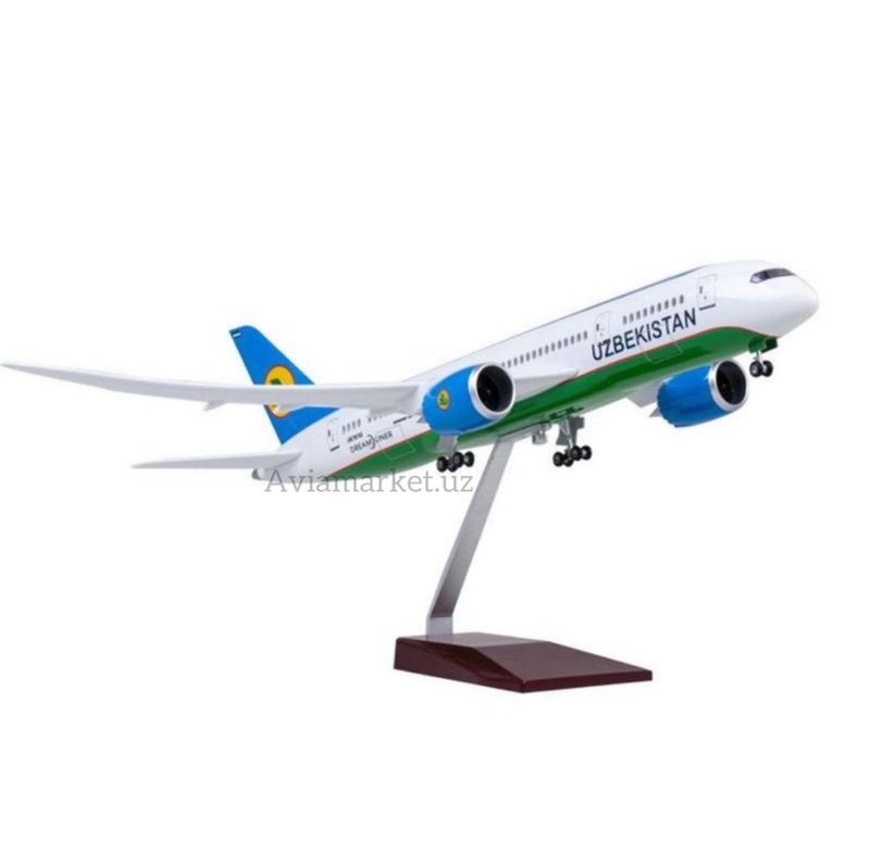 Самолет BOEING-787-8 Dream Liner Uzbekistan Airways (Led подсветкой)