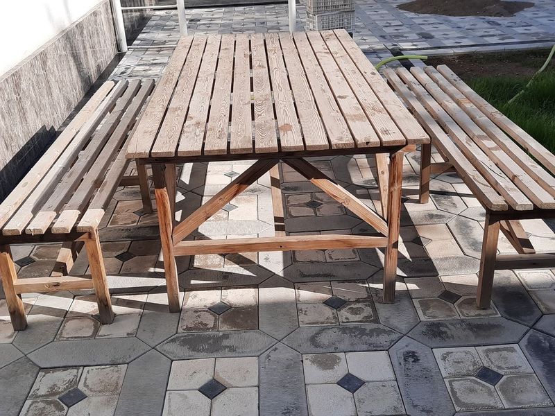 Стол и 2 скамейки Стол и 2 скамейки