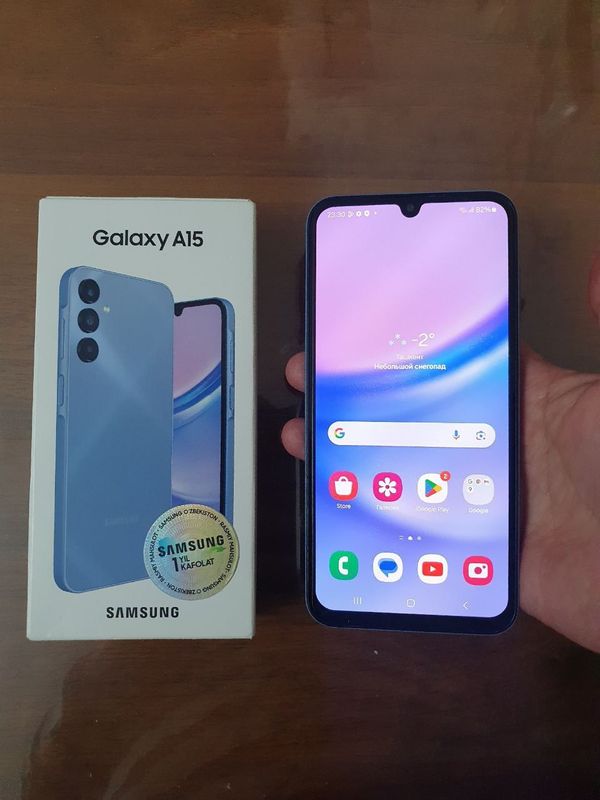 Samsung Galaxy A15 6+6/128GB Blue Original 2024 Karobka Holati Ideal