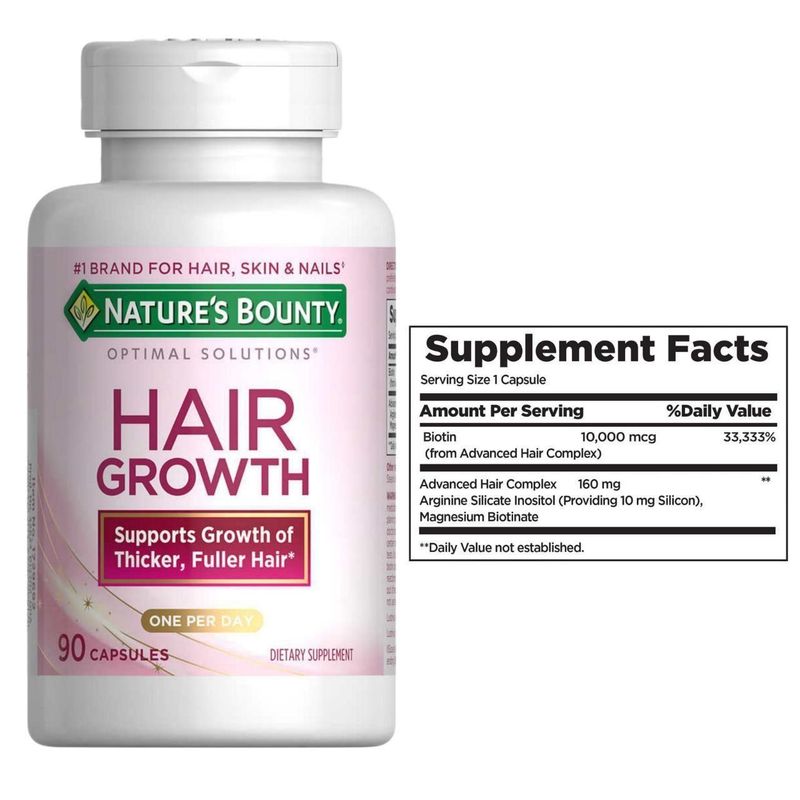 Биотин для роста волос Nature's Bounty Optimal Solutions Hair Growth