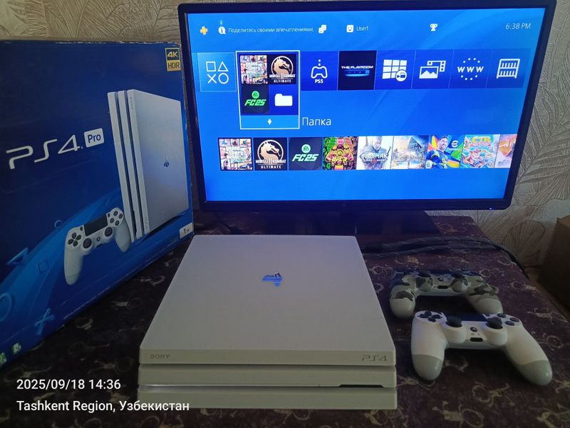 Ps4 PRO 1TB 4K 12.50 versiya. +20 oʻyinlar Ps4 PRO 1TB 4K 12.50 versiya. +20 oʻyinlar