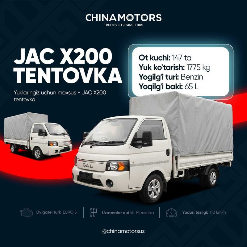 JAC X200 tentovka 0 probig zavod narxida