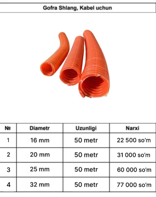 Gofra kabel uchun . Гофра кабел Gofra kabel uchun . Гофра кабел